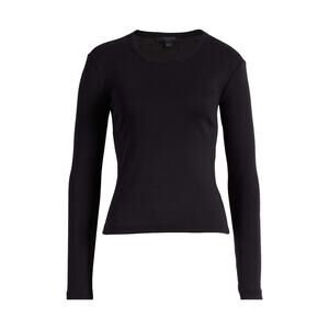 ALLSAINTS Stevie Long Sleeve Organic Cotton Tshirt - M - Black
